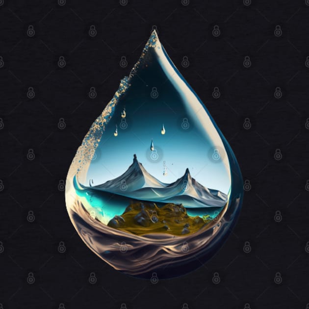 mountain in a droplet of water by  Sunrise Podium 